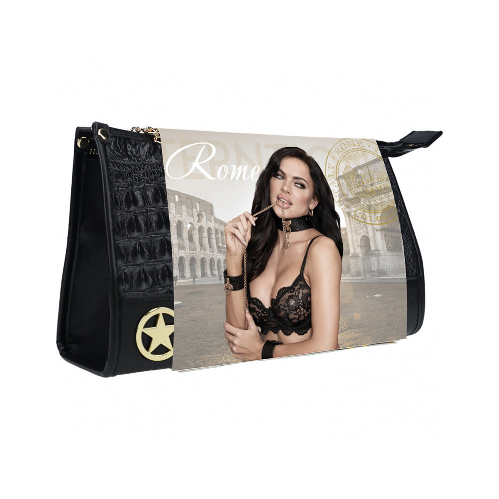 Shots Ouch! Rome Collection Bondage Kit w/Bag - Black