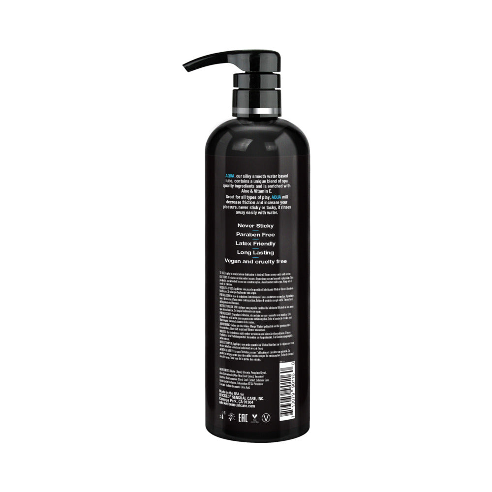Wicked Sensual Care Aqua Lubricant 16oz