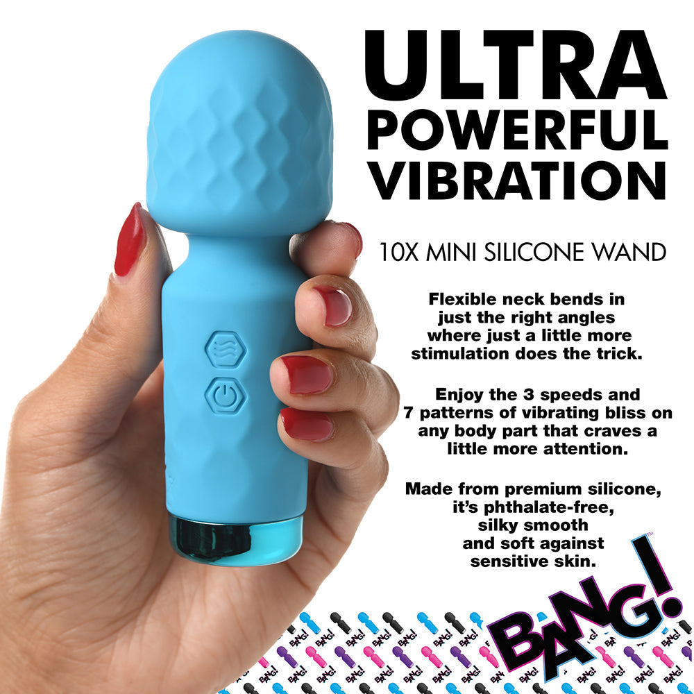 Bang! Mini Silicone Wand - Blue