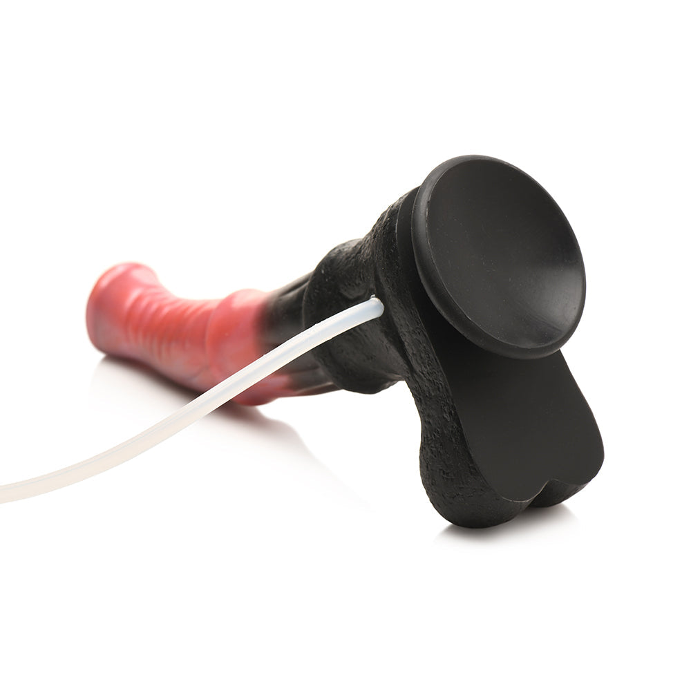 Creature Cocks Centaur Explosion Squirting Silicone Dildo - Black/Peach