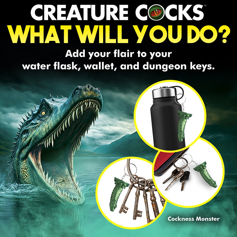 Creature Cocks Cockness Monster Silicone Key Chain - Multi Color