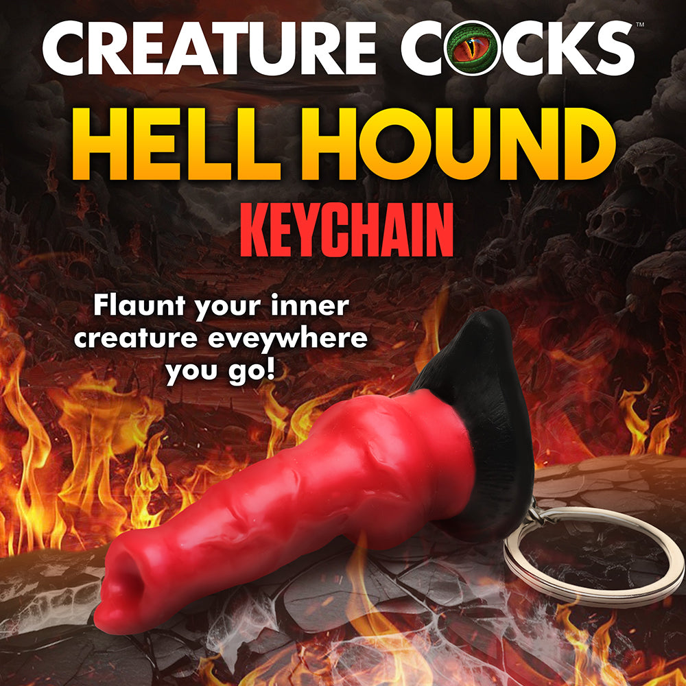 Creature Cocks Hell-Hound Silicone Key Chain - Red