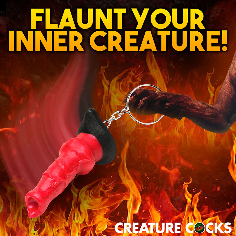 Creature Cocks Hell-Hound Silicone Key Chain - Red