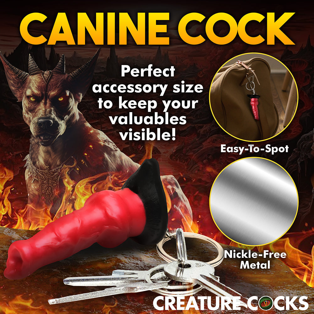 Creature Cocks Hell-Hound Silicone Key Chain - Red