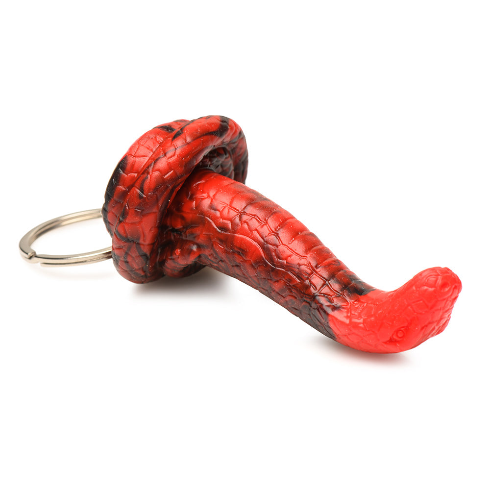 Creature Cocks King Cobra Silicone Key Chain - Black/Red