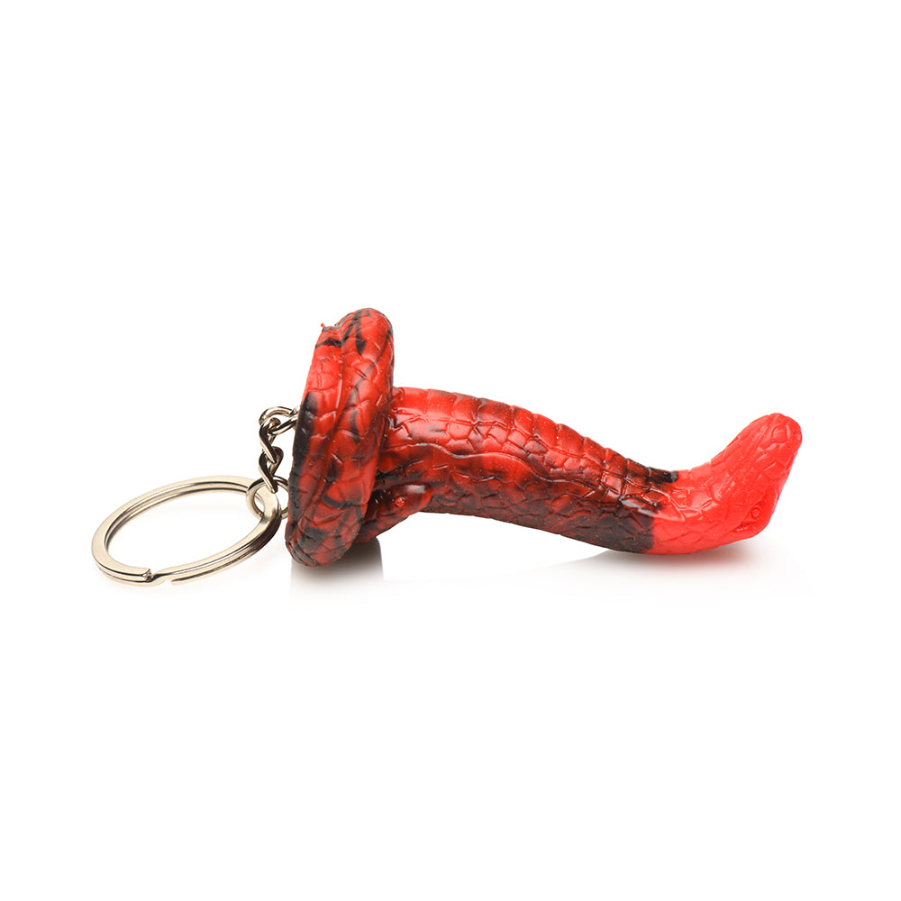 Creature Cocks King Cobra Silicone Key Chain - Black/Red