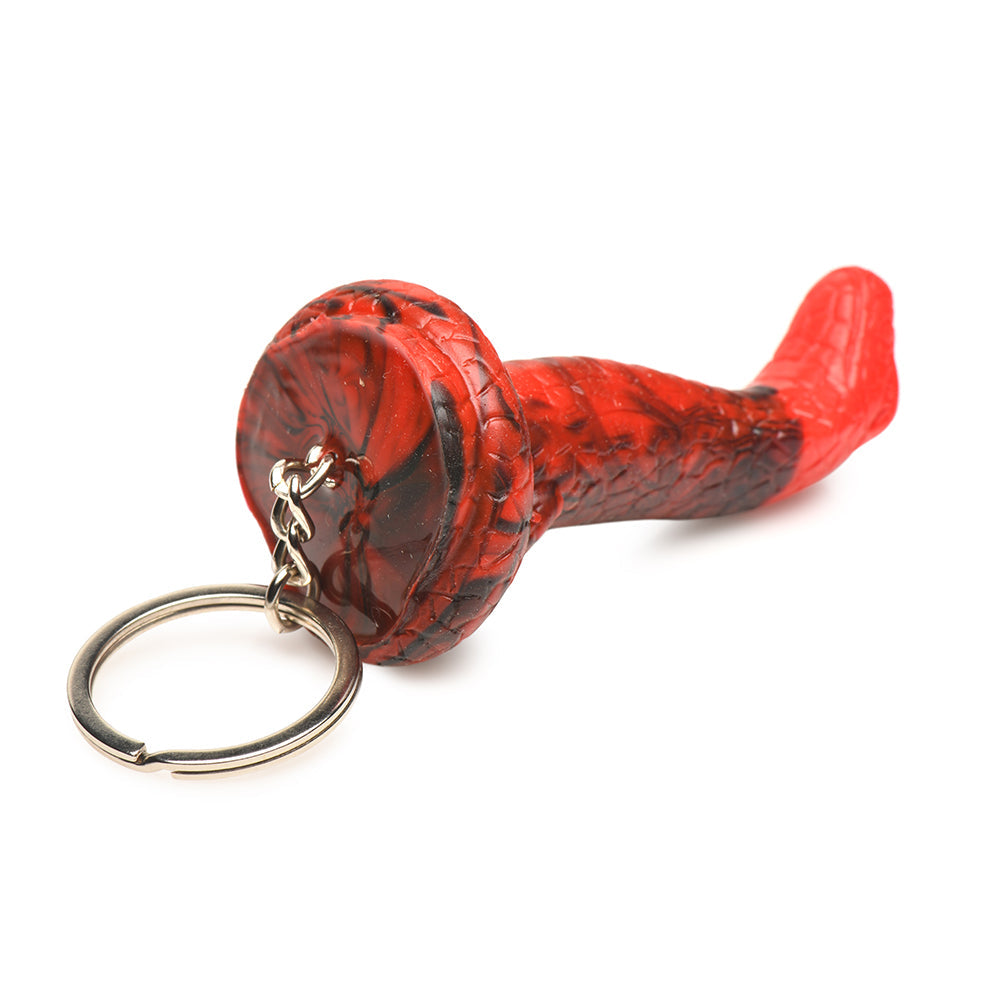Creature Cocks King Cobra Silicone Key Chain - Black/Red