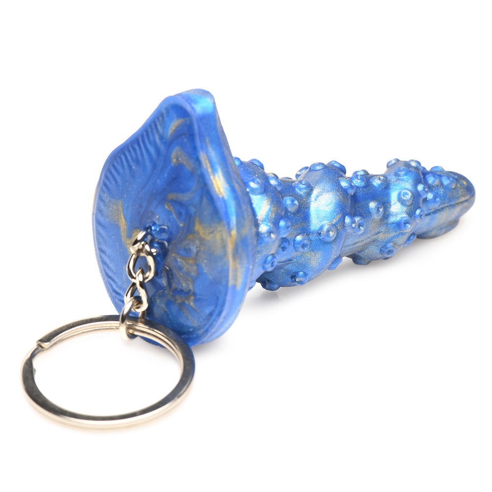 Creature Cocks Lord Kraken Silicone Key Chain - Blue