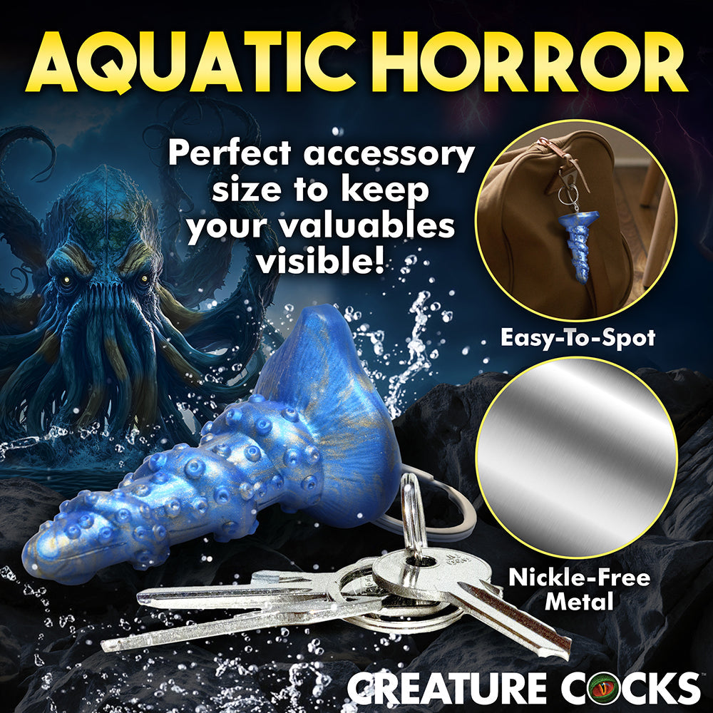 Creature Cocks Lord Kraken Silicone Key Chain - Blue