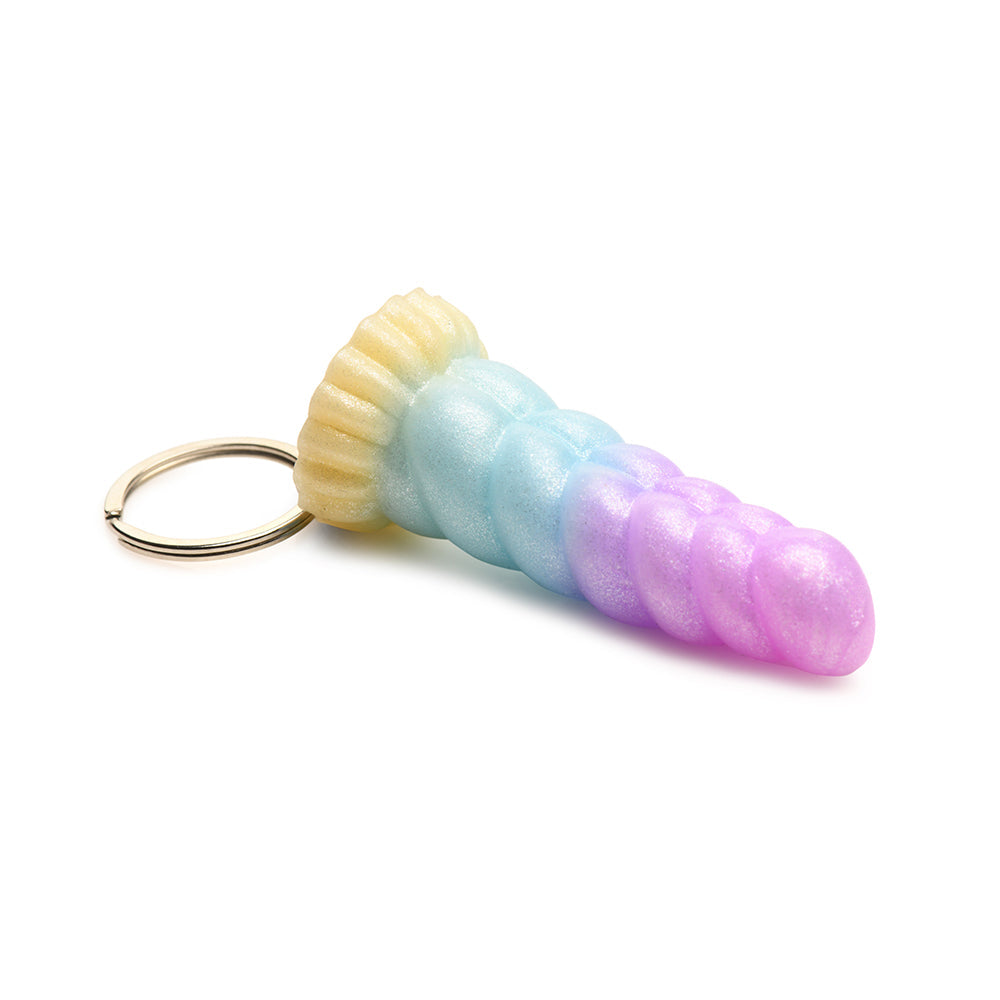 Creature Cocks Mystique Unicorn Silicone Key Chain - Multi Color