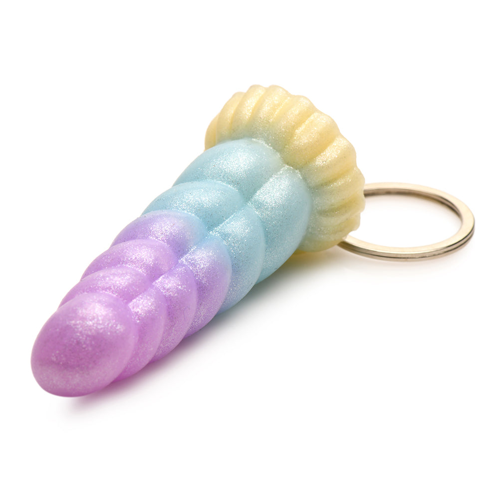 Creature Cocks Mystique Unicorn Silicone Key Chain - Multi Color