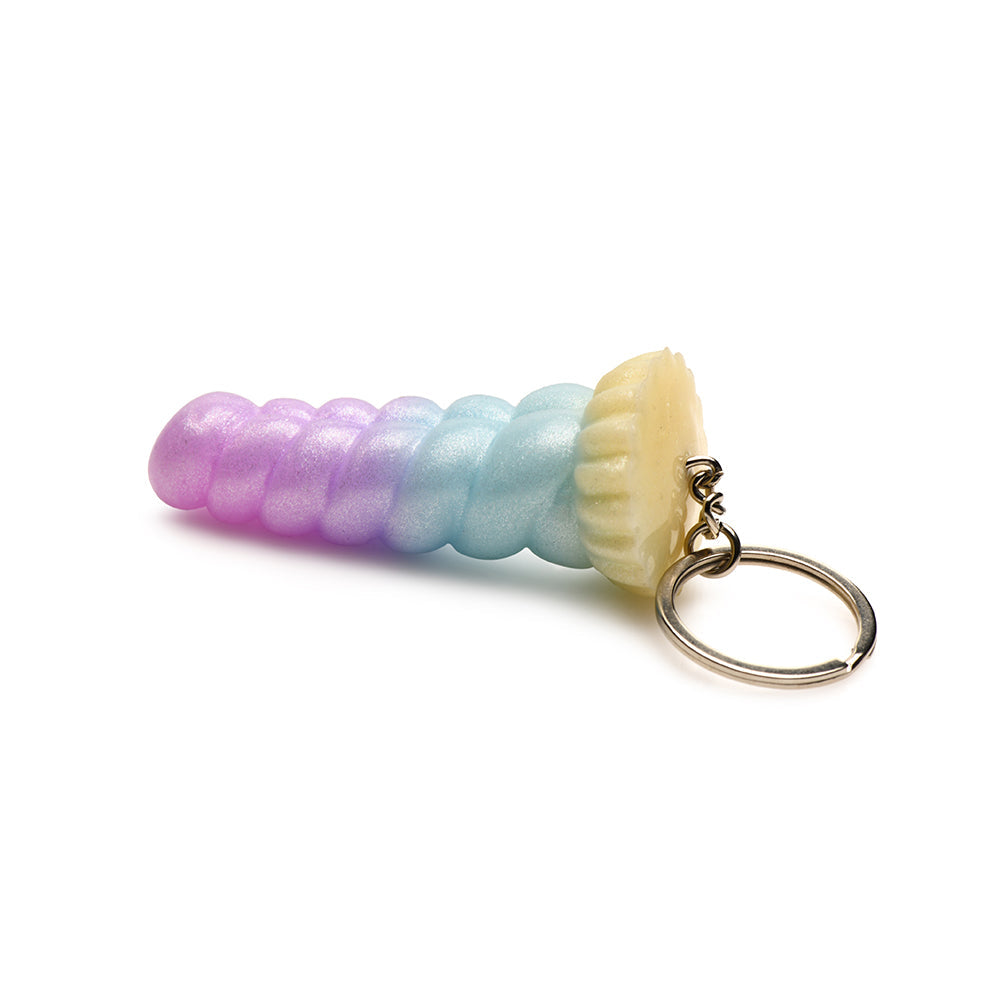Creature Cocks Mystique Unicorn Silicone Key Chain - Multi Color