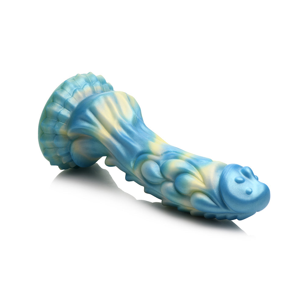 Creature Cocks Sea Stallion Vibrating Dildo w/Remote - Blue/Yellow