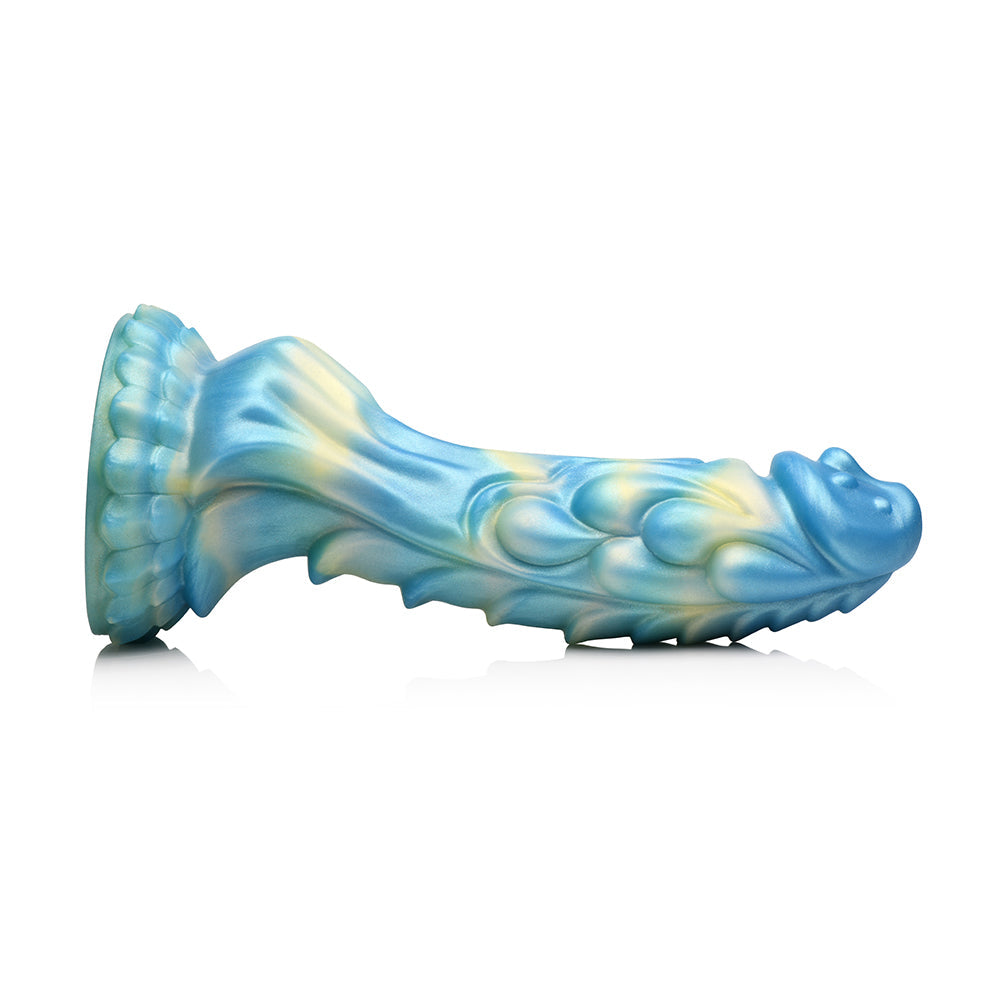 Creature Cocks Sea Stallion Vibrating Dildo w/Remote - Blue/Yellow