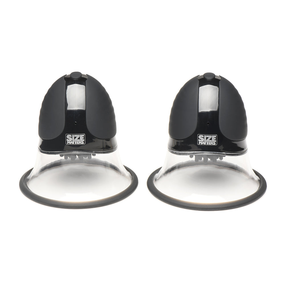 Size Matters 10X Rotating Silicone Nipple Suckers w/4 Attachments - Black