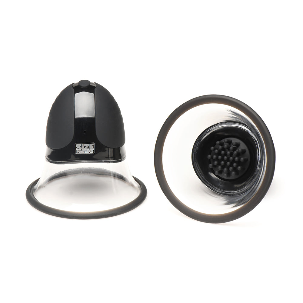 Size Matters 10X Rotating Silicone Nipple Suckers w/4 Attachments - Black
