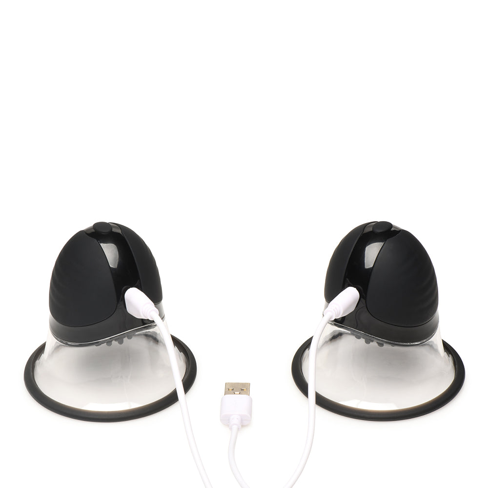 Size Matters 10X Rotating Silicone Nipple Suckers w/4 Attachments - Black