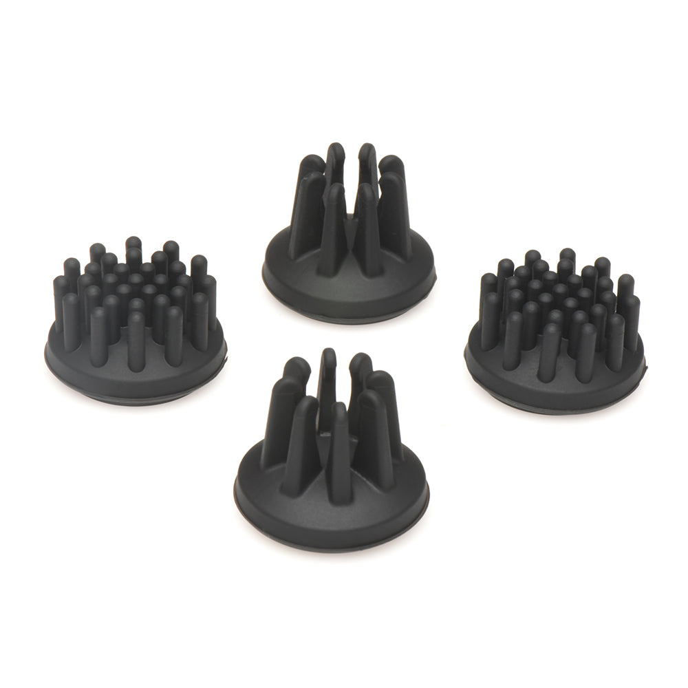 Size Matters 10X Rotating Silicone Nipple Suckers w/4 Attachments - Black