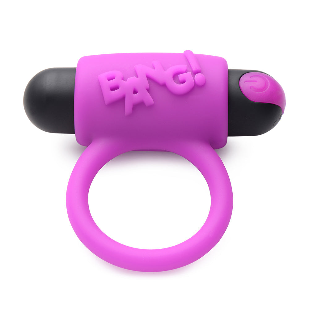 Bang! Couple's Kit with RC Bullet, Blindfold, Cock Ring & Finger Vibe - Purple