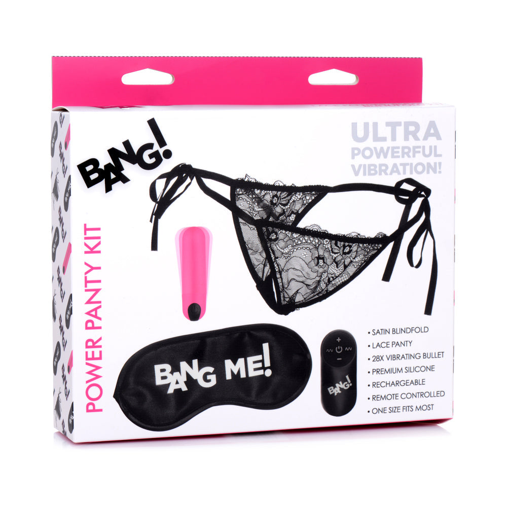 Bang! Power Panty & Blindfold Kit - Pink