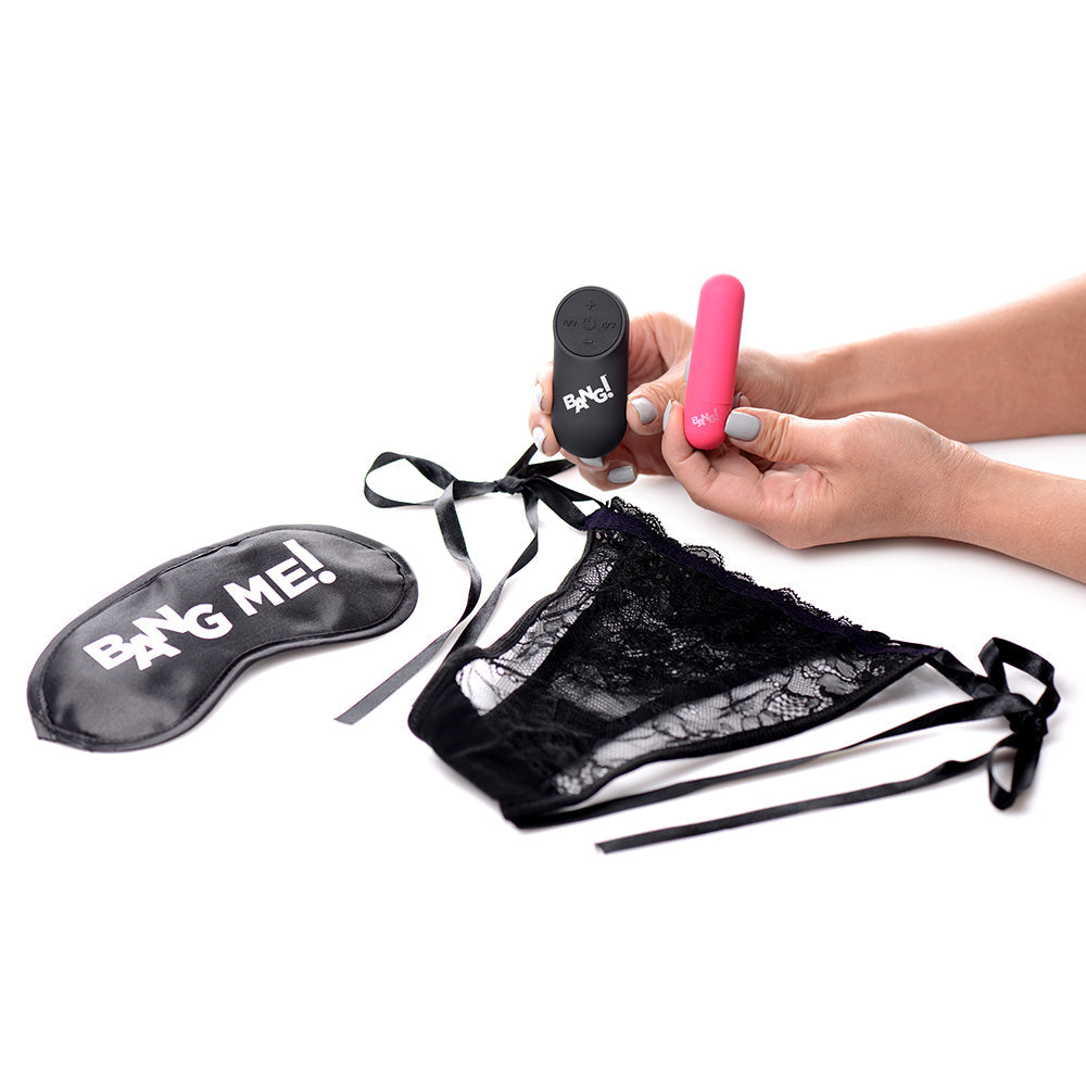 Bang! Power Panty & Blindfold Kit - Pink