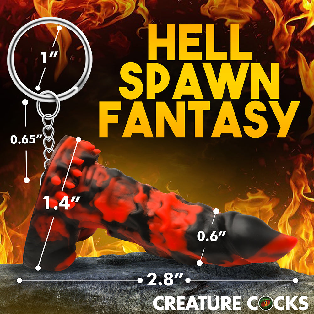 Creature Cocks Fire Demon Keychain - Red/Black