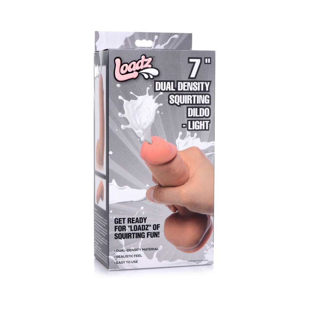 Loadz 7" Dual Density Squirting Dildo - Light