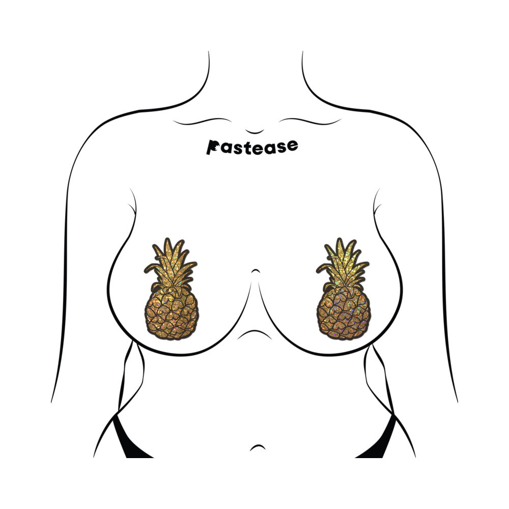 Pastease Premium Glitter Pineapple - Gold O/S