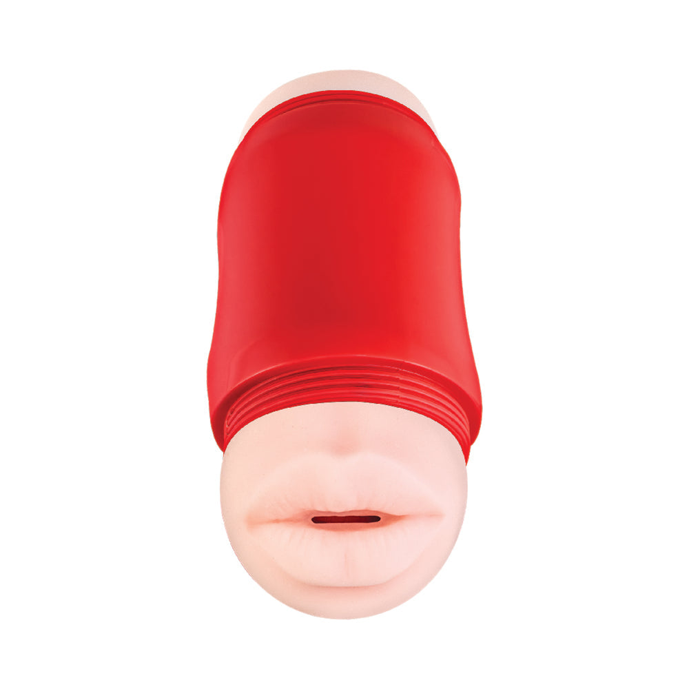 Delite Two Ways Mouth & Vagina Masturbator - White