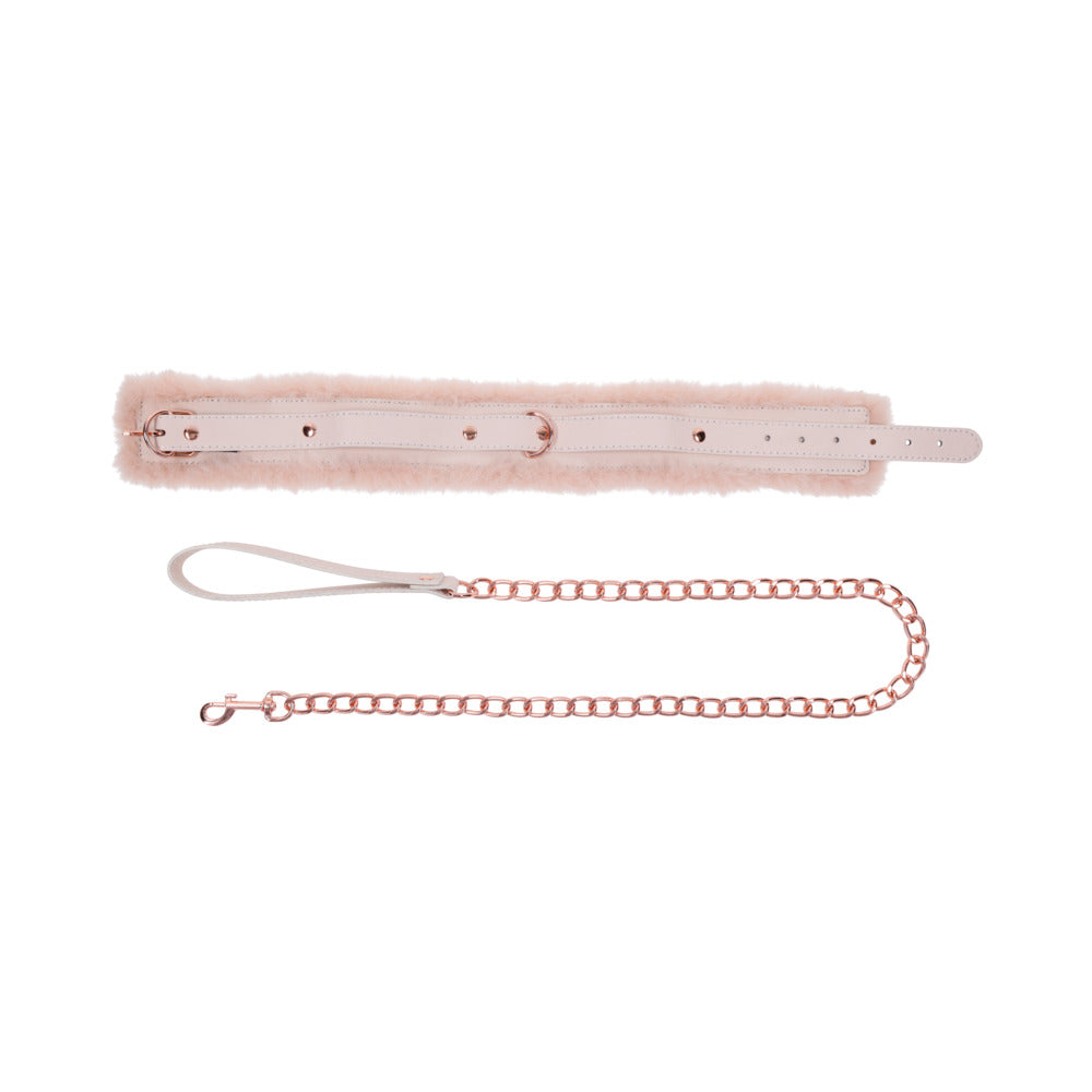 S&M Peaches ‘n CreaMe Fur Collar & Leash