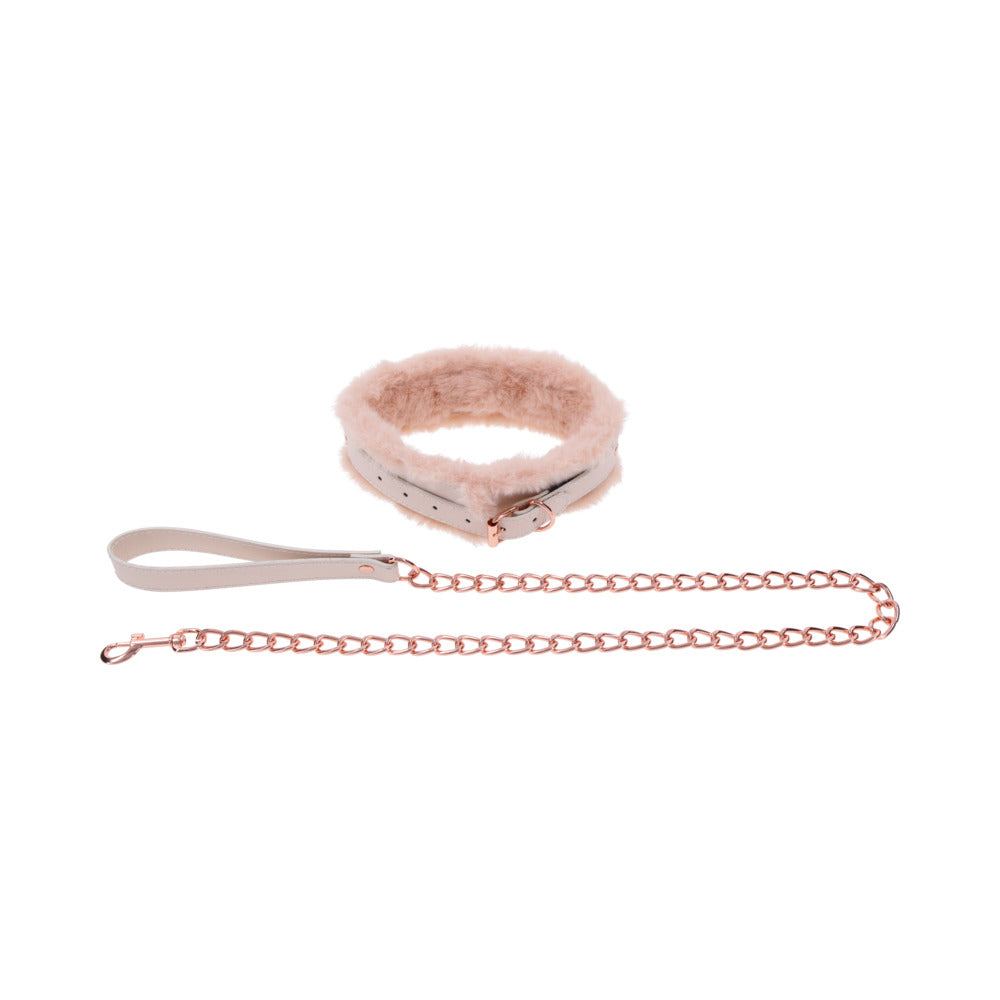 S&M Peaches ‘n CreaMe Fur Collar & Leash