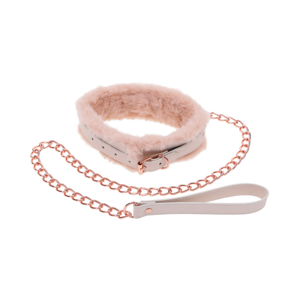 S&M Peaches ‘n CreaMe Fur Collar & Leash