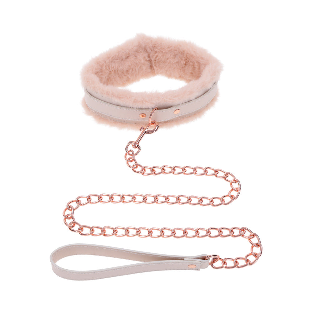 S&M Peaches ‘n CreaMe Fur Collar & Leash