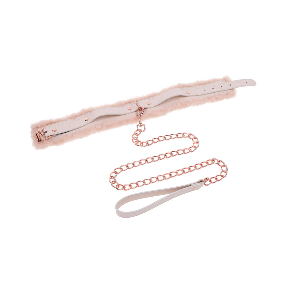 S&M Peaches ‘n CreaMe Fur Collar & Leash