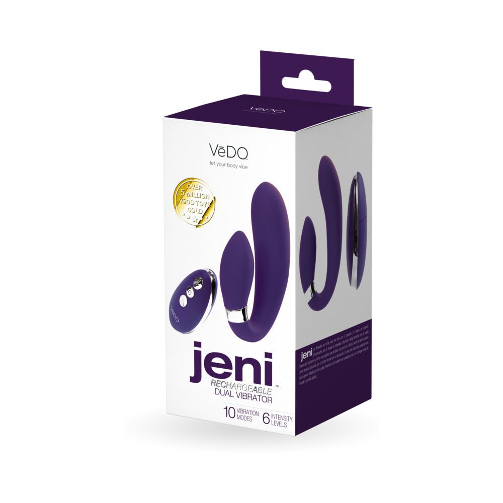 VeDO Jeni Dual Motor Vibe w/Remote - Purple