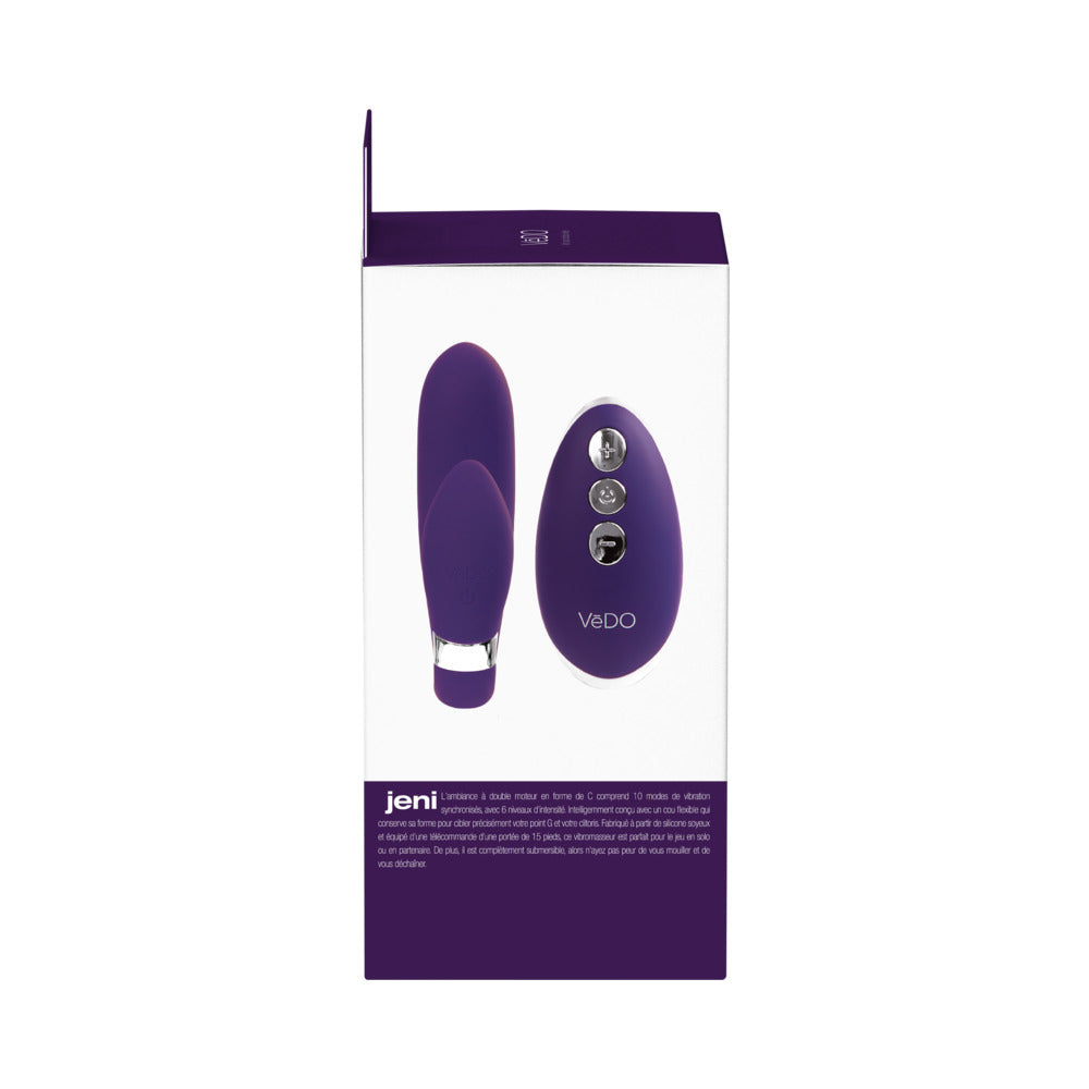 VeDO Jeni Dual Motor Vibe w/Remote - Purple