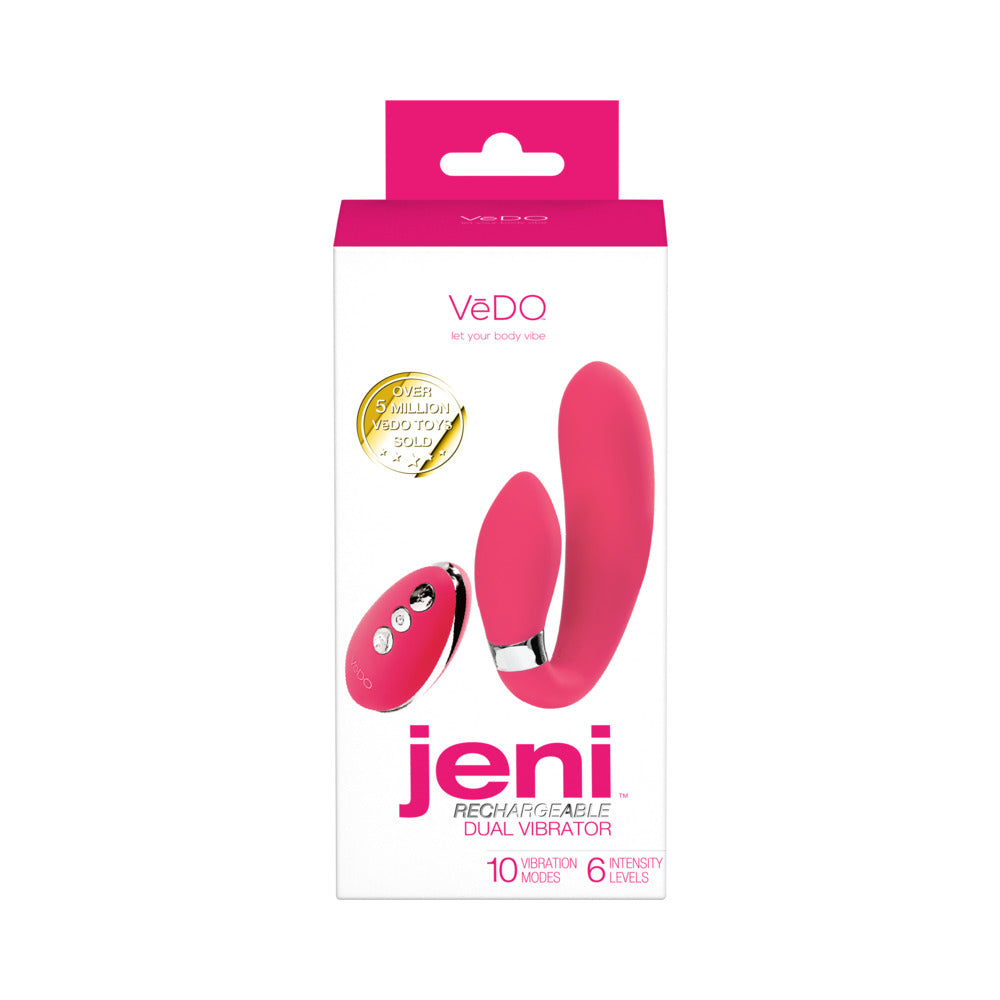 VeDO Jeni Dual Motor Vibe w/Remote - Pink