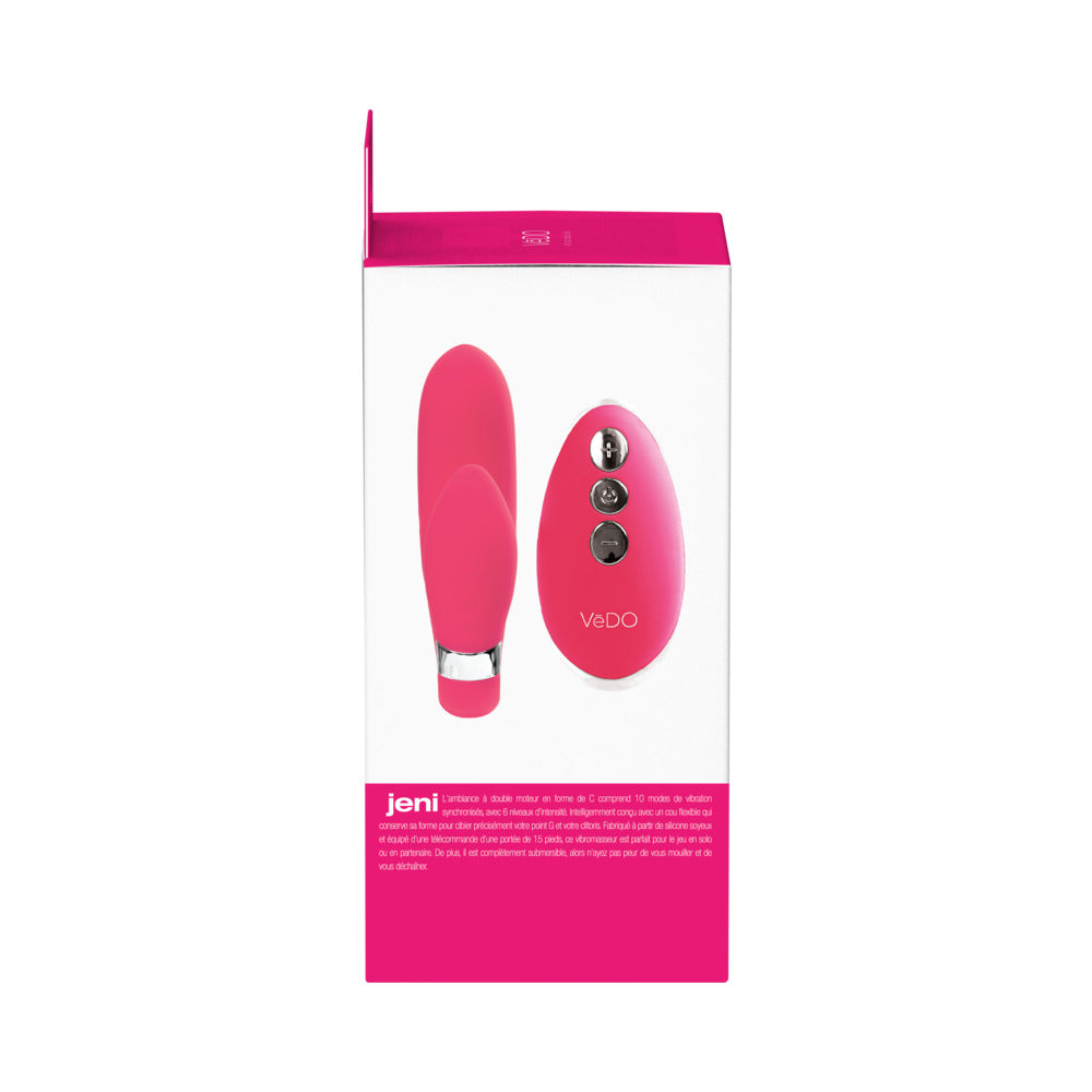 VeDO Jeni Dual Motor Vibe w/Remote - Pink