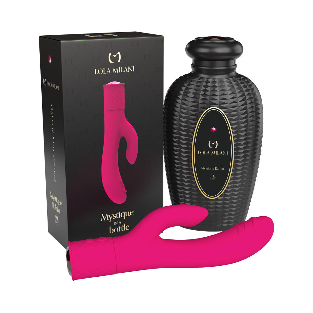 Lola Milani Mystique Rabbit w/Black Bottle - Fuchsia