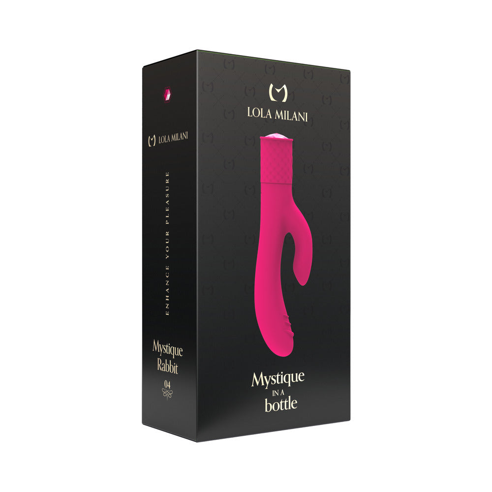 Lola Milani Mystique Rabbit w/Black Bottle - Fuchsia