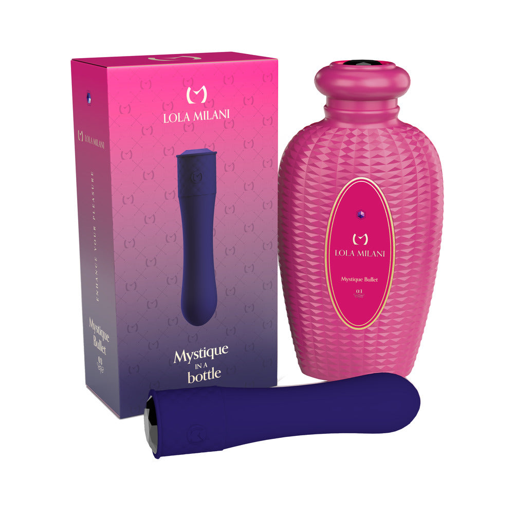 Lola Milani Mystique Bullet w/Pink Bottle - Dark Purple