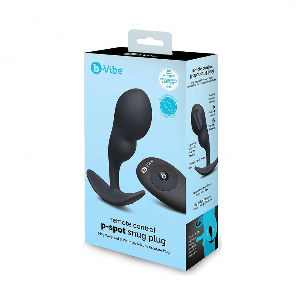 b-Vibe Remote Control P-Spot Snug Plug - Black