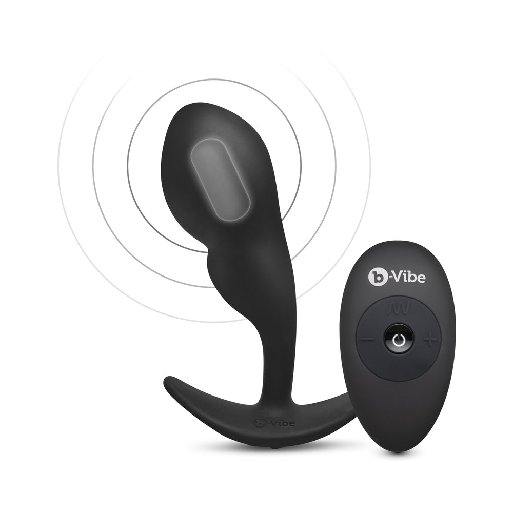 b-Vibe Remote Control P-Spot Snug Plug - Black