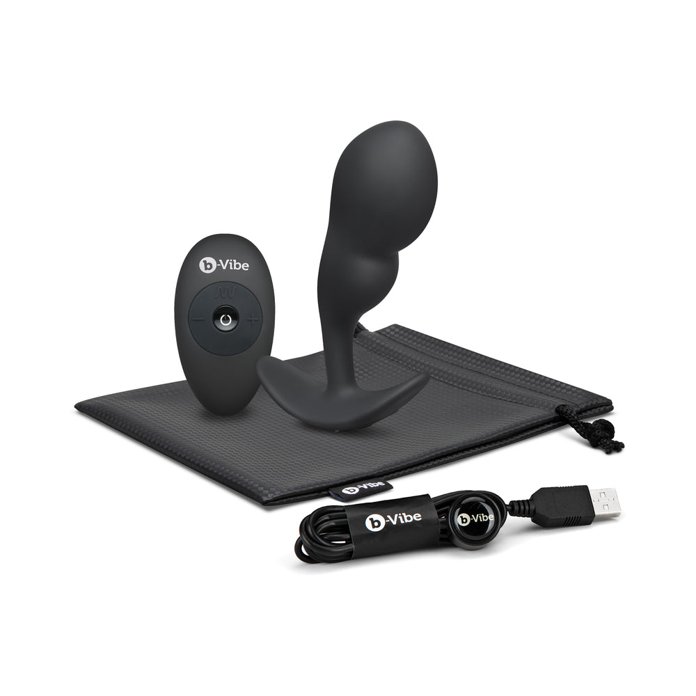 b-Vibe Remote Control P-Spot Snug Plug - Black