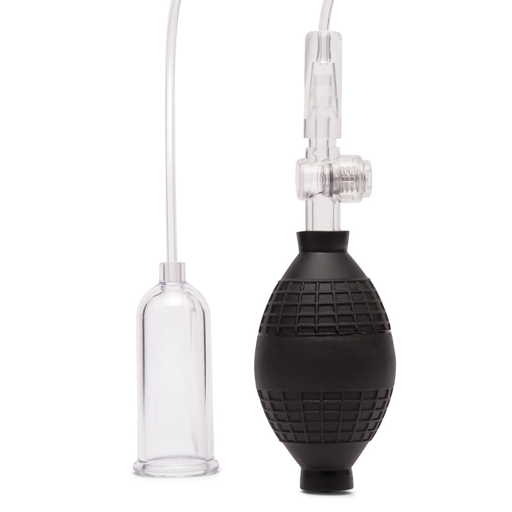 Lux Fetish Clitoral Pump w/Quick Release - Clear/Black