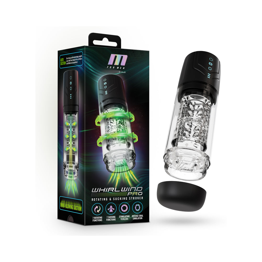 Blush M for Men Whirlwind Pro Stroker - Black