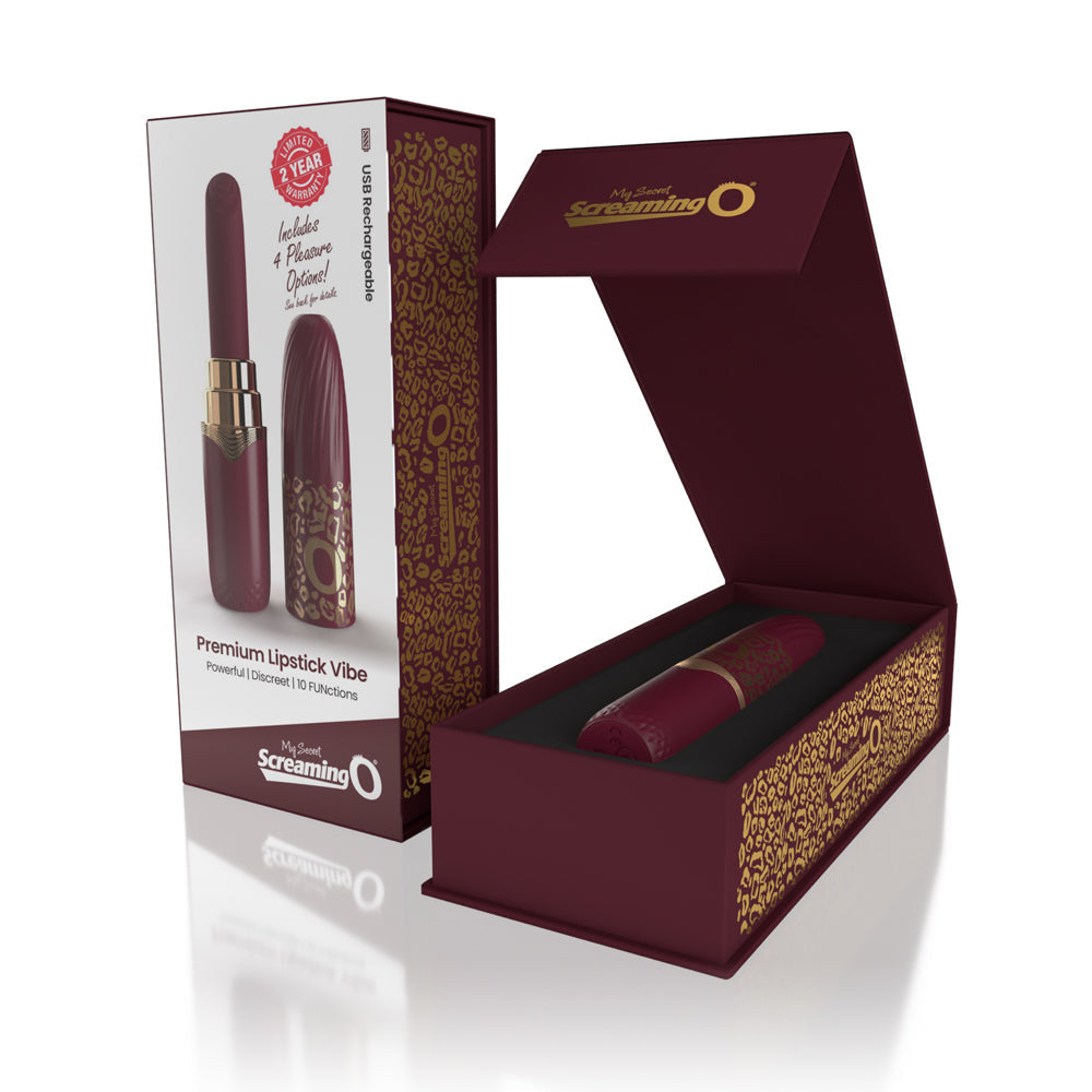 My Secret Premium Rechargeable Vibrating Lipstick-Merlot