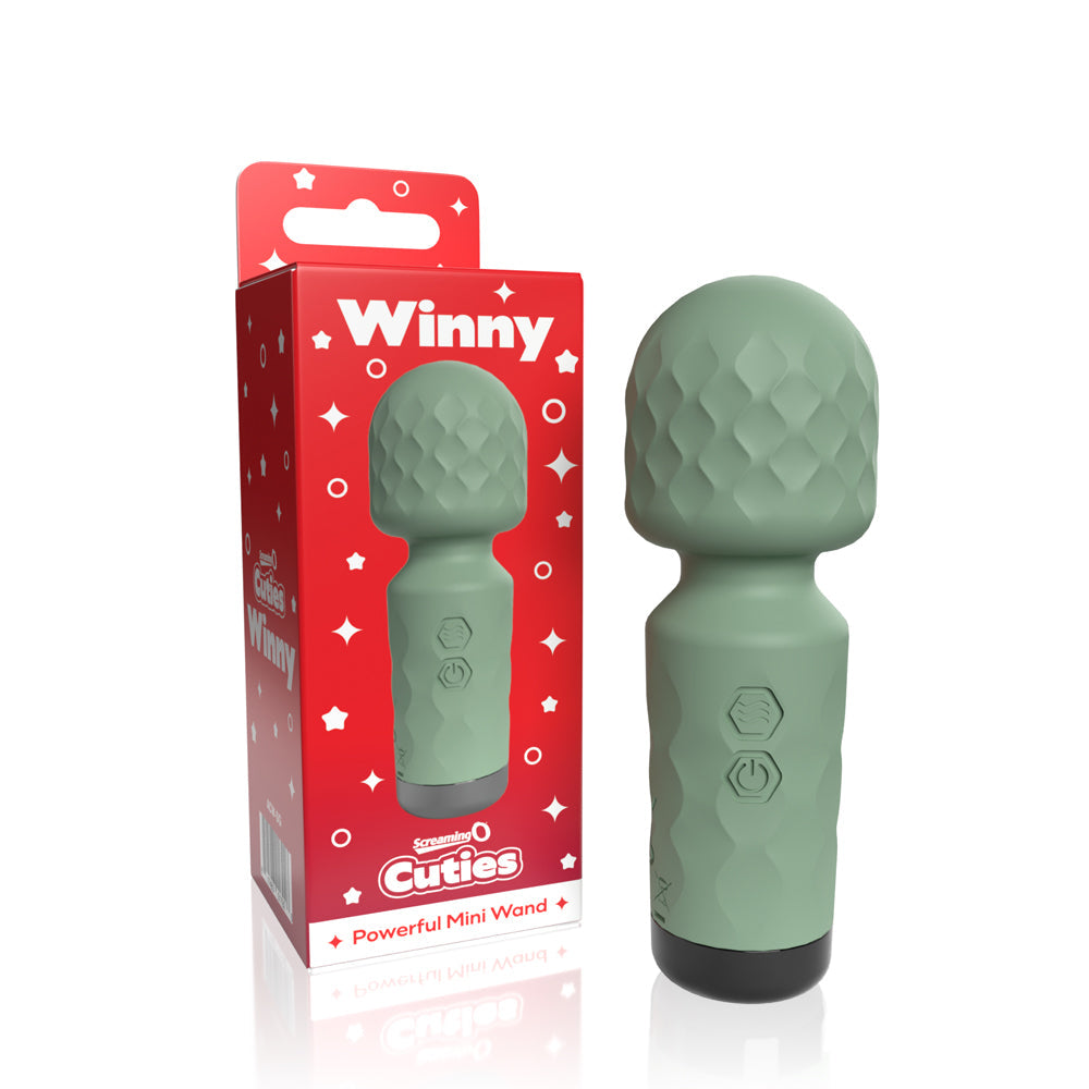 Screaming O Cuties Winny Vibrating Mini Wand-Sage Green