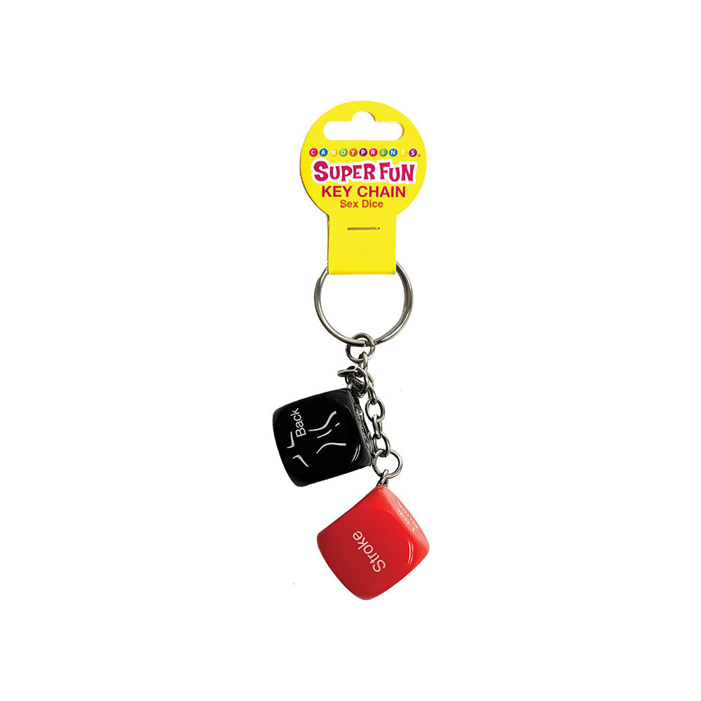 Super Fun Sex Dice Key Chain - Multi Color