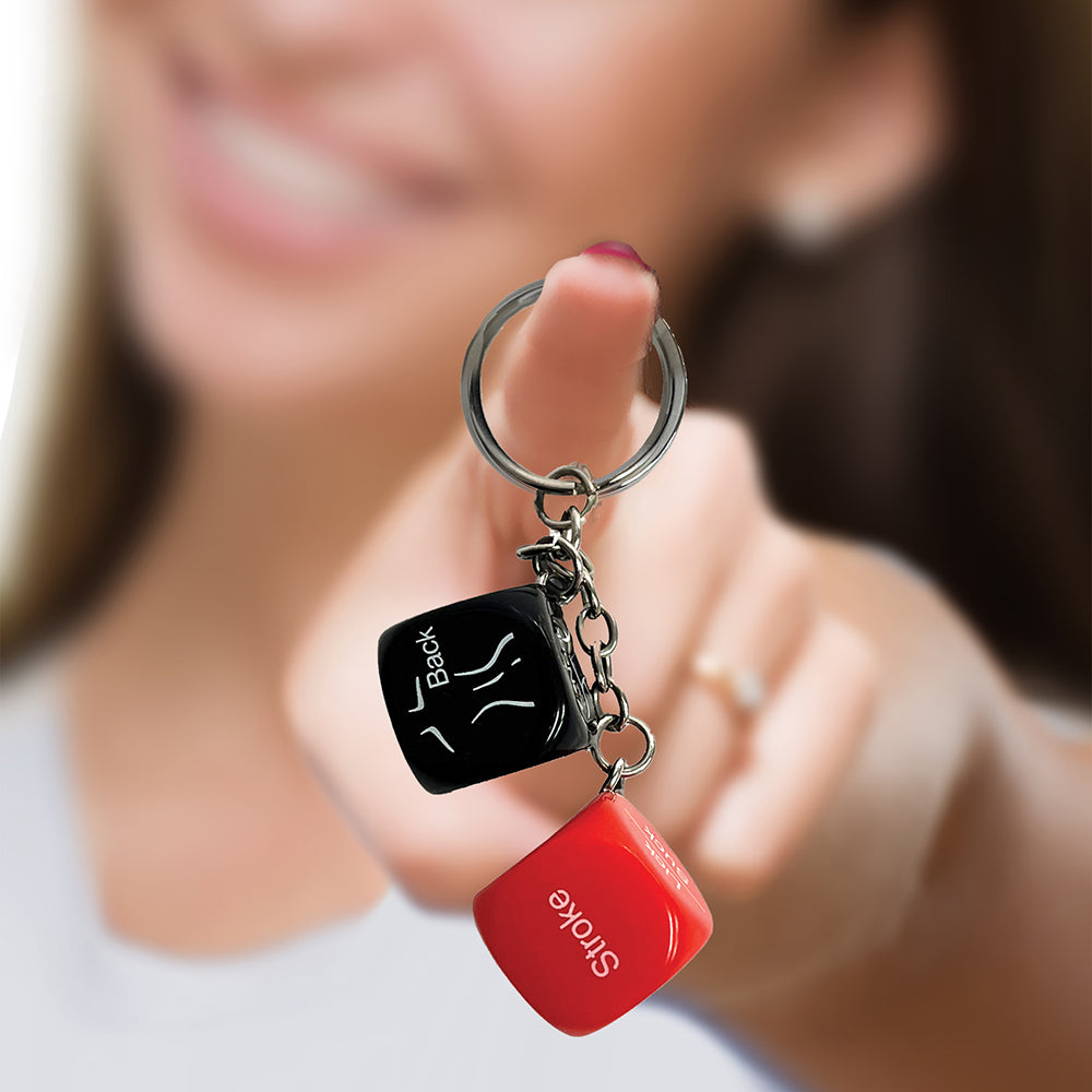 Super Fun Sex Dice Key Chain - Multi Color
